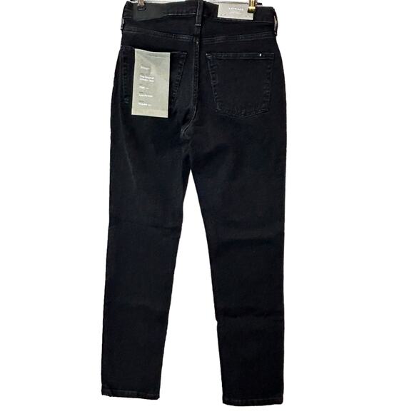 Everlane The Original Cheeky Jean High Rise Tumbled Black Women 24 Crop NWT - Picture 6 of 13